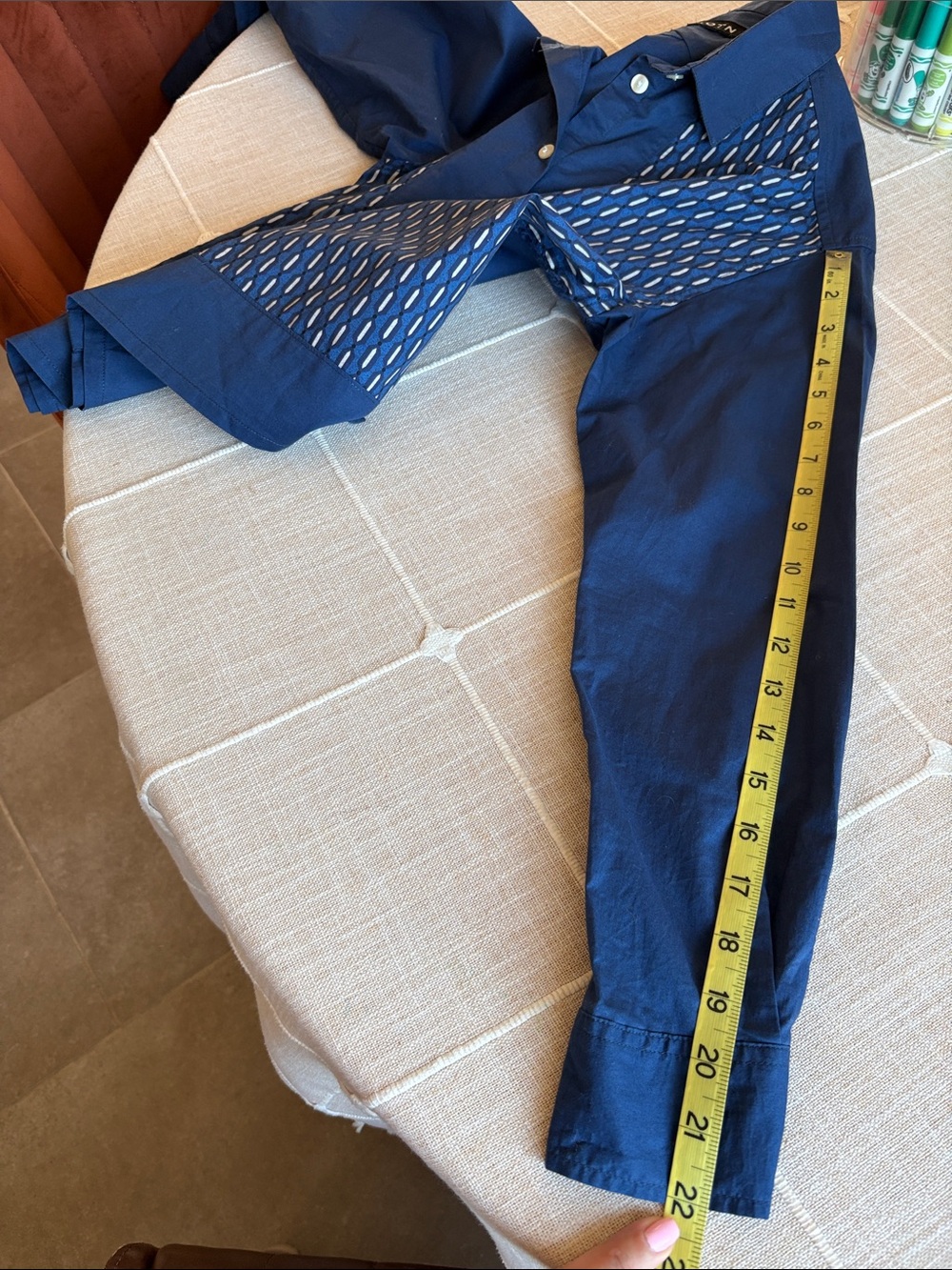 KOTN Geometric Panel Button-Up Shirt M - Picture 11 of 12